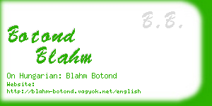 botond blahm business card